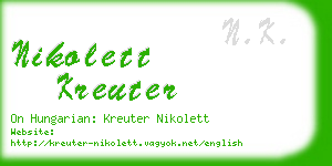 nikolett kreuter business card